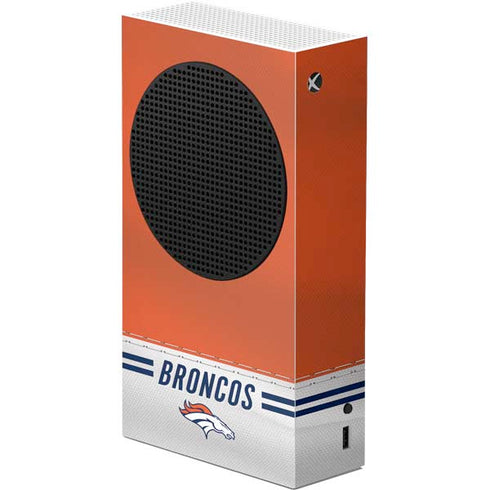 NFL Denver Broncos White Striped Xbox Series S Console Skin